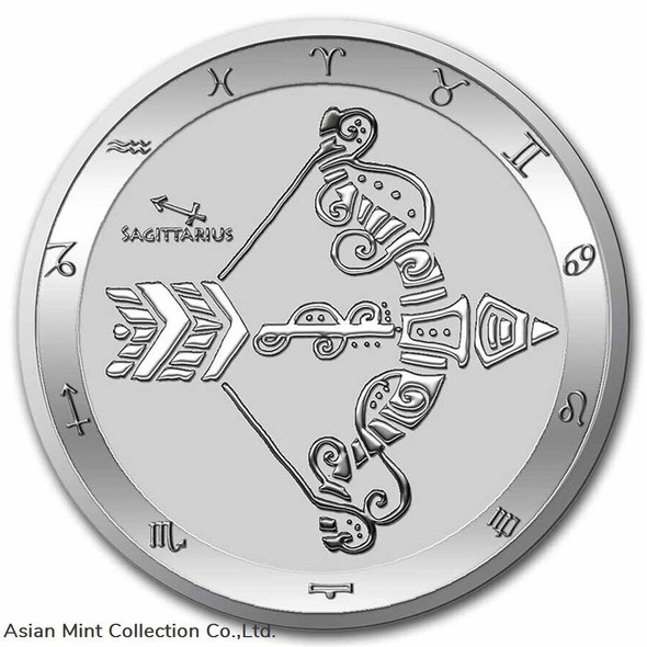 2022 Tokelau 1 oz .999 Silver $5 Zodiac Series: Sagittarius ~~ in Capsule