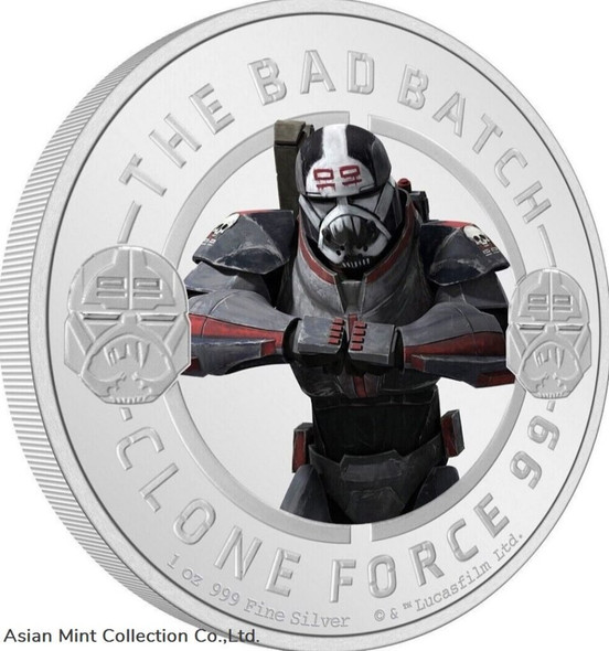 2022 Niue Star Wars™ The Bad Batch™ - Wrecker 1oz Silver Coloured Proof Coin