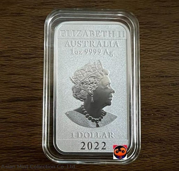 2022 SILVER 1 OZ DRAGON RECTANGULAR AUSTRALIA .9999 COIN