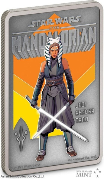 2022 Niue The Mandalorian Ahsoka Tano 1oz Silver Antique Poster Coin