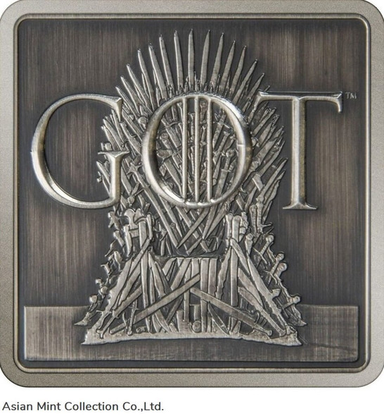 2022 Game of Thrones Iron Throne 1oz Silver Medallion