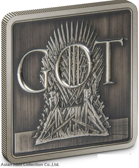 2022 Game of Thrones Iron Throne 1oz Silver Medallion