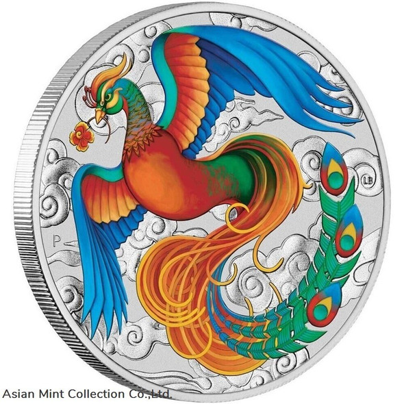 2022 Australia Chinese Myths and Legends - Phoenix 1oz Vivid Coloured Coin