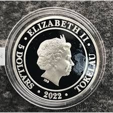 2022 1oz $5 NZD Tokelau Goddess Europa Silver Coin BU