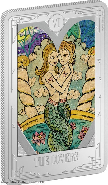 2022 - Niue Tarot Cards The Lovers 1oz Silver Coin