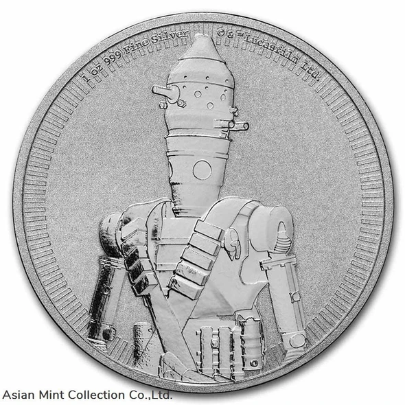 2022 - NIUE 1 OZ $2 STAR WARS - THE MANDALORIAN - IG-11 - SILVER COIN