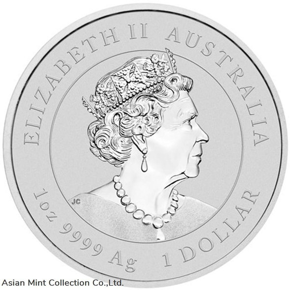 2022 - 1 oz Australia Lunar Series III - Year of the Tiger .9999 Silver BU Coin