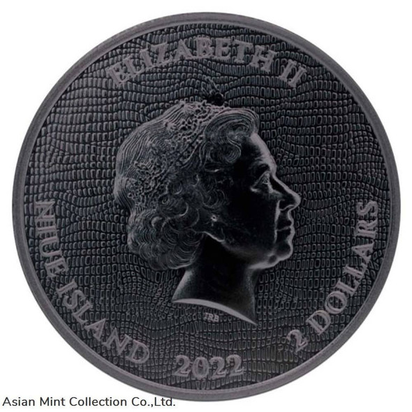 2022 - 1oz $2 NZD Niue Welsh Dragon Black Platinum Colorized Magic Silver Coin