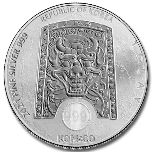 2021 South Korea ZI:SIN Taurus 1 oz Silver Medal - BU