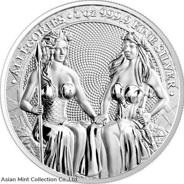 2021 - Allegories: Austria & Germania 1 oz Silver BU