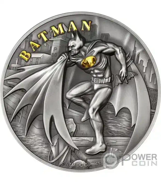 2021 - 1 oz Silver Proof Coin - DC Comics 1997 Batmobile Coin Niue