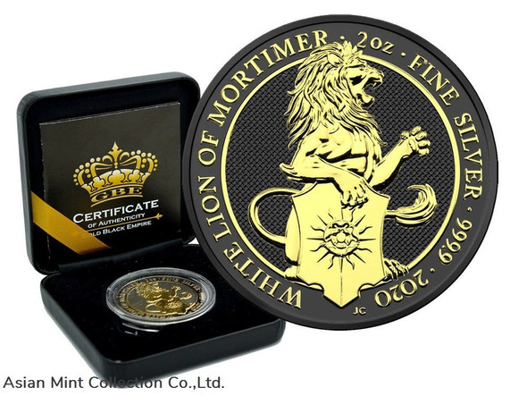 2020 - WHITE HORSE OF HANOVER Queen Beasts Empire Edition 2 Oz Silver Coin 5£ United Kingdom