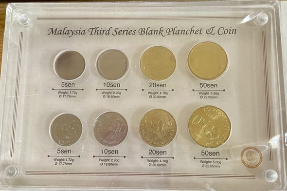 2014 - Malaysian 3rd Series 2014 Coin set with empty Planchets and coins