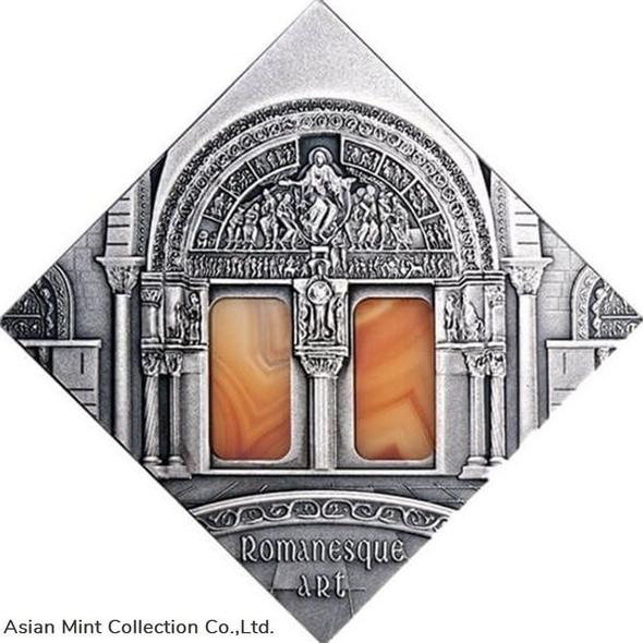 2014 - Romanesque Art The Art that Changed the World Antique finish Silver 1$ Niue
