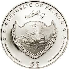 2012 - Palau Silver $5 Marine Life Protection Mystery of the sea