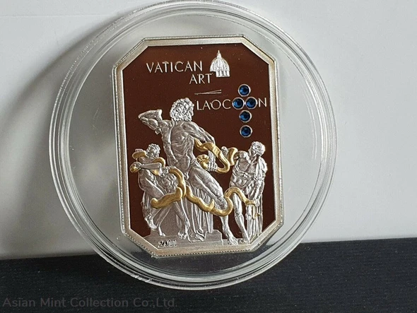 2011 - 5 Dollars 2011 Vatican Art Laocoon Proof Silver Gold RARE