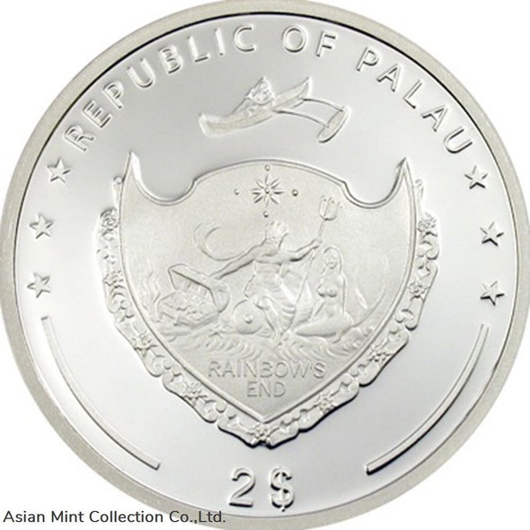 2010 - 2 Dollars Silver Coin Palau World of Insects DRAGONFLY