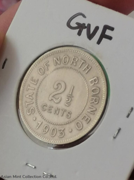 2 1/2 Cent North Borneo Coin 1903 (GVF) #S73