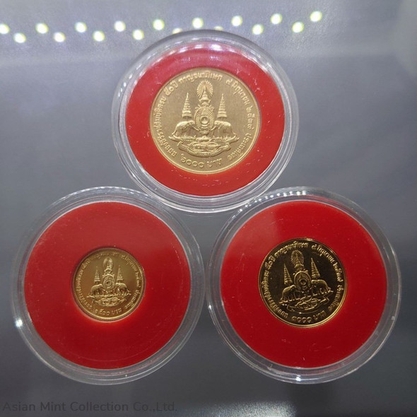 1996 - Gold Coins set face price 1500-3000-6000 Baht Commemorative the Golden Jubilee