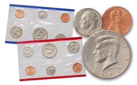 1993 - U.S. Mint Uncirculated Coin Set with D and P Mint Marks