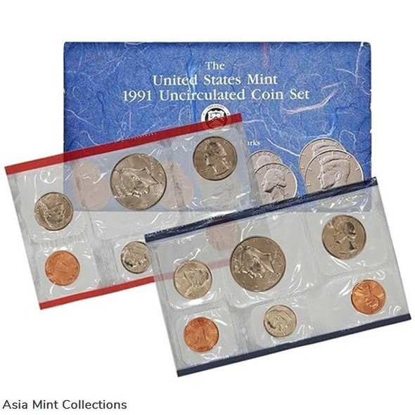 1991 - U.S. Mint Uncirculated Coin Set with D and P Mint Marks