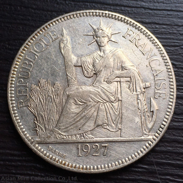 1927A French Indochina 1 Piastre (Silver.900)