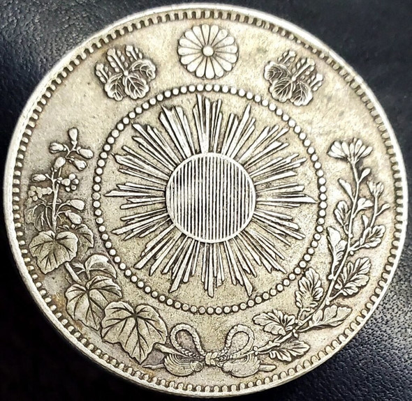 1871 M4 Japan 50 Sen - Dragon ( 31mm Silver.800)