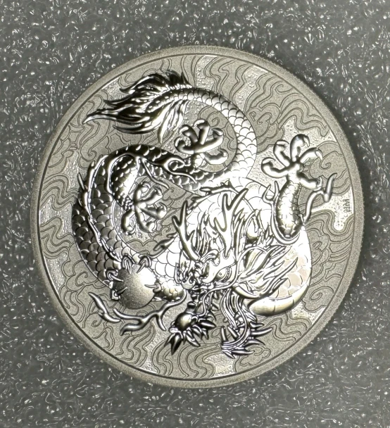 2021 $2 Australia DRAGON Silver 1 oz 9999 Fine Chinese Myths & Legends Series.