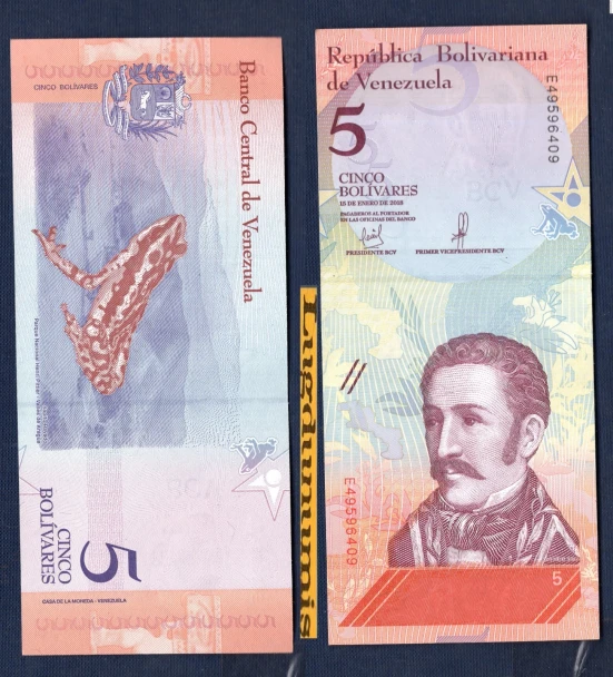 Venezuela 5 Bolivares 15/1/2018 NEW UNC Republica Bolivariana de Venezuela