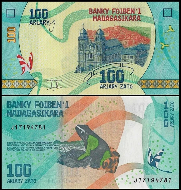 Madagascar 100 Ariary 2022 UNC