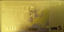 5 Euros gold plated