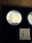 4 GIANT MEDALS 10 Years Farewell to the D Mark Proof Silver Gold Colour Print