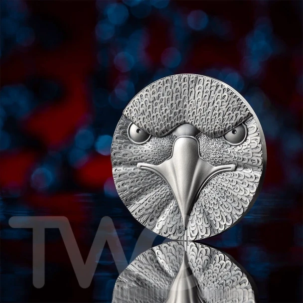 Binary Eagle Binary World 2 oz Silver Coin 0.00001 Bitcoin UCS 2023