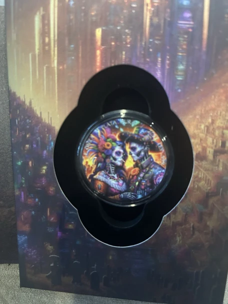 Dia de los Muertos Cyberpunk 1oz 999 Silver Libertad Mexico 2023