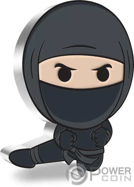 NINJA Warriors of History Chibi 1 Oz Silver Coin $2 Niue 2022
