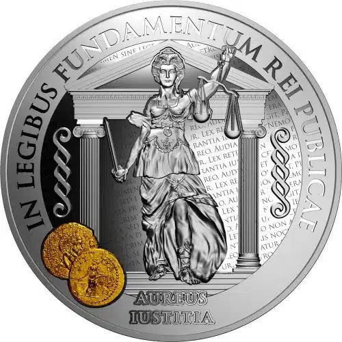 Niue Island 1$ Aureus Iustitia lawyer avocat anwalt abogado 2022