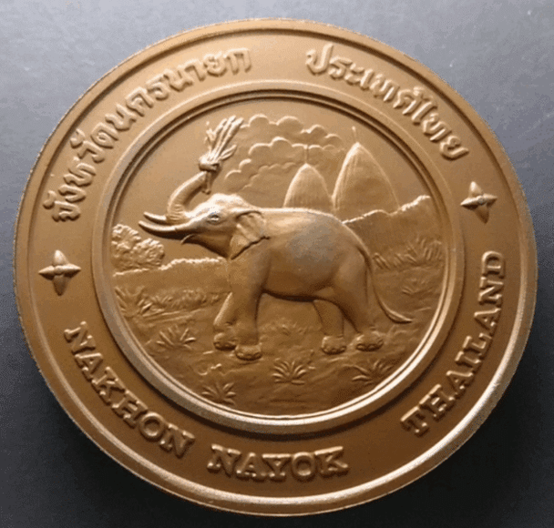 Provincial commemorative coin of Nakhon Nayok Province, 7 cm in diameter.
