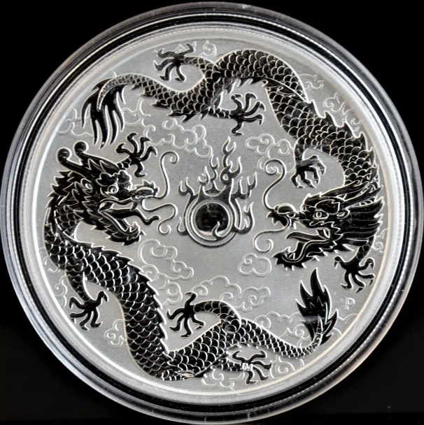 2019 Australian Double Dragon Silver Coin