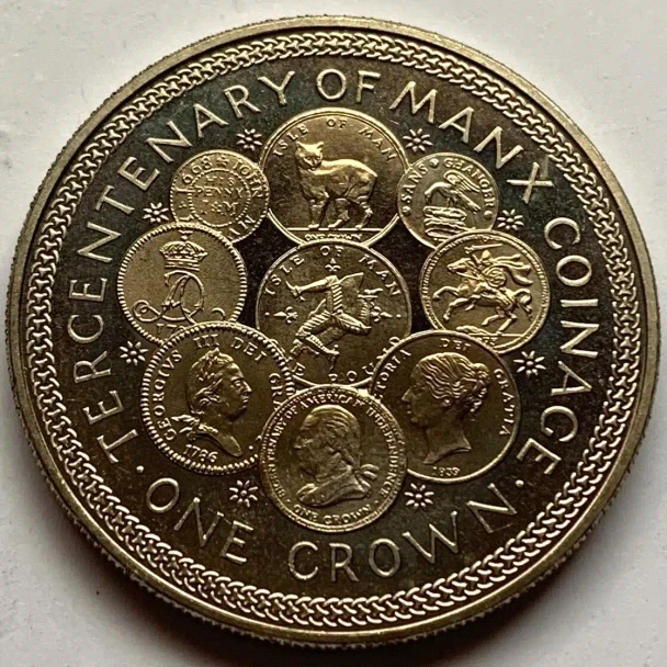 Isle of Man 1 Crown 1979 One Tercentenary of Manx Coinage Elizabeth II