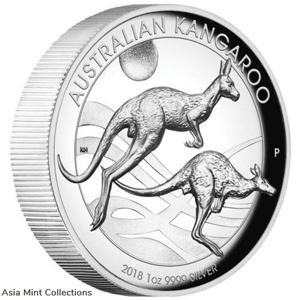 2018 1oz Kangaroo Silver High-Relief Proof Coin