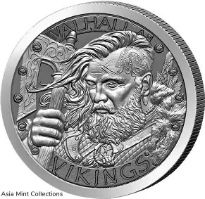 2022 - Valhalla Vikings 1 oz .999 Fine Silver Round Odin Owns Ye BERSERKERS BACKORDER