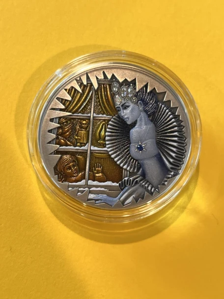 2022 Niue Fairy Tales Snow Queen 1 oz. Silver Antiqued Coin