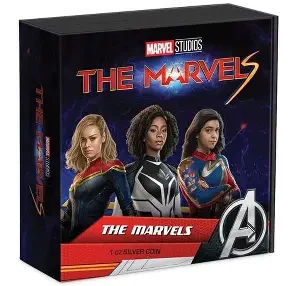 2023 Niue Marvel Studios The Marvels 1oz Silver Colorized Proof Coin