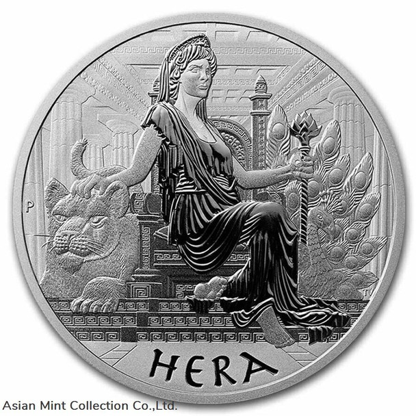 2022 - HERA Tuvalu Gods of Olympus 1oz Silver BU Coin