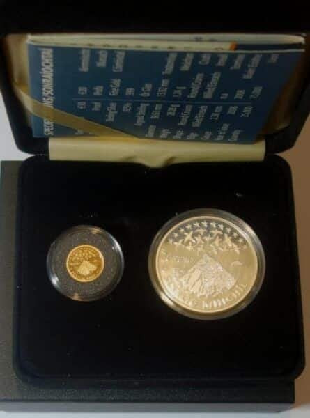 2008 - Proof Euro coin set, "Skellig Michael", €20 gold & €10 silver - 04,720/25,000