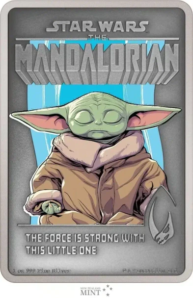 2022 Niue The Mandalorian Grogu 1oz Silver Antique Poster Coin