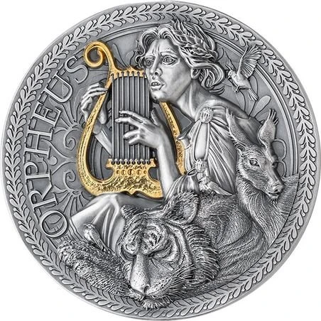 2023 - Orpheus The Great Greek Mythology 1 oz Antique finish Silver Coin Cameroon