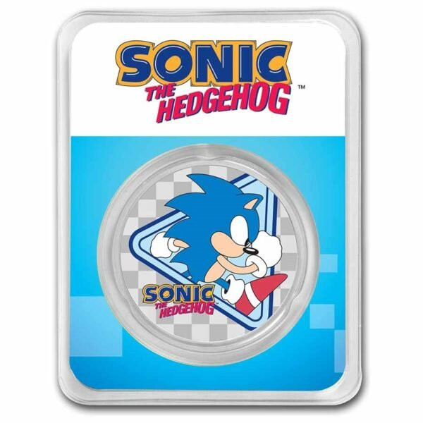 2022 - Niue 2 Dollars Sonic the Hedgehog Knuckles 1 Oz Silver