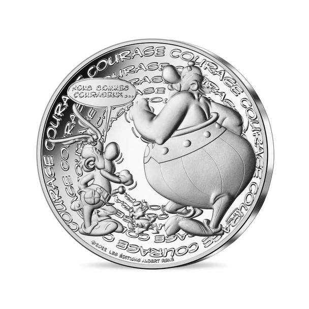 2022 Astérix - Well struck characters Courage - 10€ Silver Coin