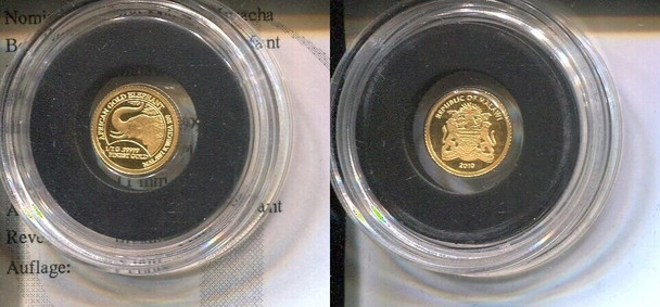 2010 - MALAWI 200 Kwacha in 9999 Gold (0.5g), PP - AFRICAN ELEPHANT